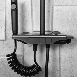 Colonne De Douche Mécanique|Rea Kit De Douche Savio Led Black 13X28X120Cm