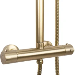 Colonne De Douche Mécanique|Rea Kit De Douche Tom Thermostat Brush Gold 8X27,5X120Cm