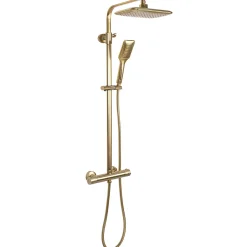 Colonne De Douche Mécanique|Rea Kit De Douche Tom Thermostat Brush Gold 8X27,5X120Cm