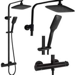 Rea Kit De Douche Tom Thermostat Black