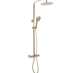 Colonne De Douche Mécanique|Rea Kit De Douche Vincent Thermostat Gold 27,5X27X123,5Cm