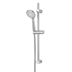 Colonne De Douche Sans Robinetterie|GoodHome Kit de douche sans robinetterie avec douchette 3 jets + barre réglable + flexible chrome Cavally