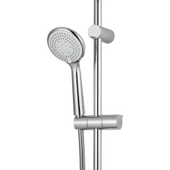 Colonne De Douche Sans Robinetterie|GoodHome Kit de douche sans robinetterie avec douchette 3 jets + barre réglable + flexible chrome Cavally