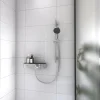 Colonne De Douche Sans Robinetterie|Hansgrohe Kit de douche sans robinetterie avec douchette 3 jets + flexible + barre réglable Pulsify Blend chromé