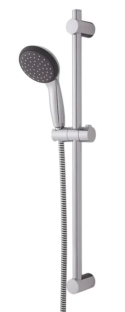 Colonne De Douche Sans Robinetterie|Grohe Kit de douche sans robinetterie avec douchette 1 jet + flexible + barre réglable, chrome, Vitalio Start