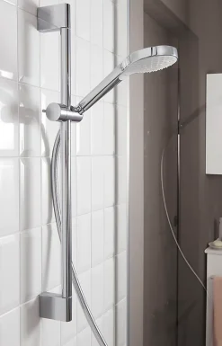 Hansgrohe Kit de douche sans robinetterie avec douchette 3 jets + flexible + barre réglable Croma Select S Vario