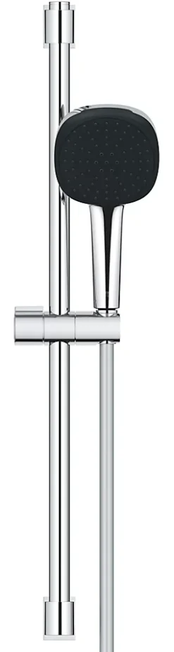 Grohe Kit de douche sans robinetterie avec douchette 2 jets + flexible + barre chrome, Vitalio Comfort 110