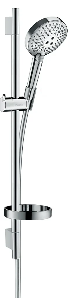 Colonne De Douche Sans Robinetterie|Hansgrohe Kit de douche sans robinetterie avec douchette 3 jets + flexible + barre réglable, chrome, Raindance Select
