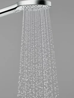 Colonne De Douche Sans Robinetterie|Hansgrohe Kit de douche sans robinetterie avec douchette 3 jets + flexible + barre réglable, chrome, Raindance Select