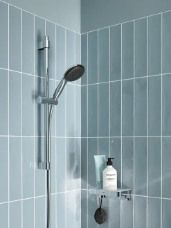 Colonne De Douche Sans Robinetterie|Grohe Kit de douche sans robinetterie avec douchette 1 jet + flexible + barre chrome, Vitalio Start 110