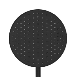 GoodHome Kit de douche sans robinetterie avec pomme de tête, douchette et barre noir Maza