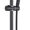 Colonne De Douche Sans Robinetterie|Edouard Rousseau Kit de douche sans robinetterie avec douchette 1 jet + flexible + barre réglable, noir, Raquette