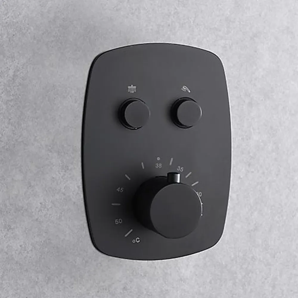 Imex Products Kit de douche thermostatique encastre HIDRA noir mat