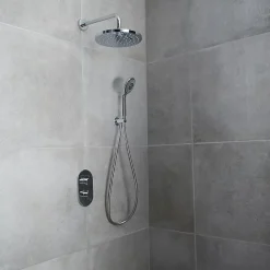Colonne De Douche Encastrable|GoodHome Kit de douche thermostatique à encastrer chrome Cavally