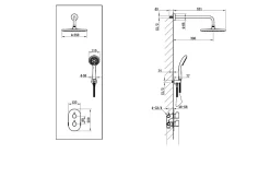 Colonne De Douche Encastrable|GoodHome Kit de douche thermostatique à encastrer chrome Cavally