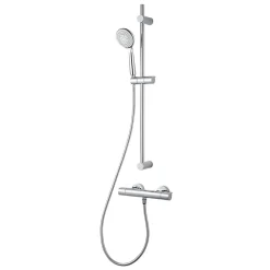 GoodHome Kit de douche thermostatique chrome Cavally