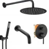 Colonne De Douche Mécanique|Rea Kit de douche-baignoire encastrée Lungo Black + box