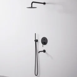 Colonne De Douche Mécanique|Rea Kit de douche-baignoire encastrée Lungo Black + box