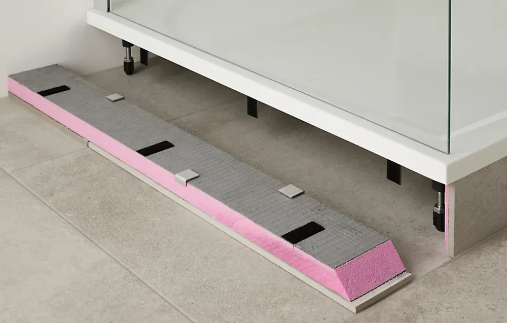 Kit de fixations de plinthe à carreler pour receveur de douche à poser, amovible, GoodHome Brosna