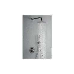 Imex Products Kit douche encastrable laitonacier PVD or rose mitigeur 2 voies tête 25 cm
