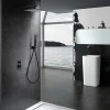 Imex Products Kit douche encastree noir mat acier et laiton mitigeur 2 voies pomme 25x25 cm