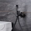 Robinet De Bidet|Imex Kit Douchette anti-calcaire hygiénique encastrée WC ou Bidet Salle de Bain Black Gun Métal MUNICH RDM001/BGM