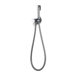 Imex Kit Douchette anti-calcaire hygiénique encastrée WC ou Bidet Salle de Bain Chrome LINE RDD038