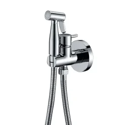 Imex Kit Douchette anti-calcaire hygiénique encastrée WC ou Bidet Salle de Bain Chrome MUNICH RDM001