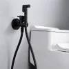 Robinet De Bidet|Imex Kit Douchette anti-calcaire hygiénique encastrée WC ou Bidet Salle de Bain Noir Mat MUNICH RDM001/NG