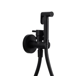 Robinet De Bidet|Imex Kit Douchette anti-calcaire hygiénique encastrée WC ou Bidet Salle de Bain Noir Mat MUNICH RDM001/NG