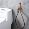 Imex Kit Douchette anti-calcaire hygiénique encastrée WC ou Bidet Salle de Bain Or Rose LINE RDD038/ORC