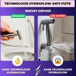 Magnifiak Kit Douchette WC avec Robinet 3 voies (Brevet Déposé) - Marque Française - Qualité supérieure - Expert WC