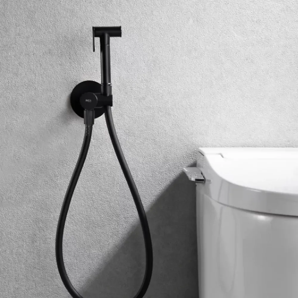 Imex Kit Hygiène Douchette de WC / Bidet Encastré Noir Mat GENOVA RDG053/NG