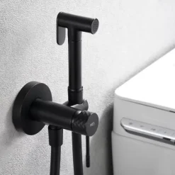 Imex Kit Hygiène Douchette de WC / Bidet Encastré Noir Mat GENOVA RDG053/NG