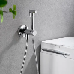 Imex Kit Hygiène Douchette de WC / Bidet Encastré Chrome GENOVA RDG053