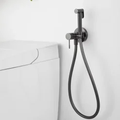 Imex Kit Hygiène Douchette de WC / Bidet Encastré Black Gun Métal GENOVA RDG053/BGM