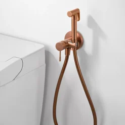 Robinet De Bidet|Imex Kit Hygiène Douchette de WC / Bidet Encastré Or Rose GENOVA RDG053/ORC