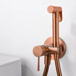 Robinet De Bidet|Imex Kit Hygiène Douchette de WC / Bidet Encastré Or Rose GENOVA RDG053/ORC