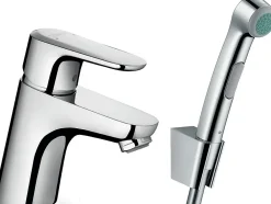 Accessoire De Robinet|Robinet De Bidet|Hansgrohe Kit robinet de bidet et douchette WC chromé Ecos