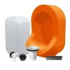 Ti'Pi Kit spécial jardin : urinoir mural sans eau et bidon de récupération 25L - Valorisation de l'urine comme engrais - Orange
