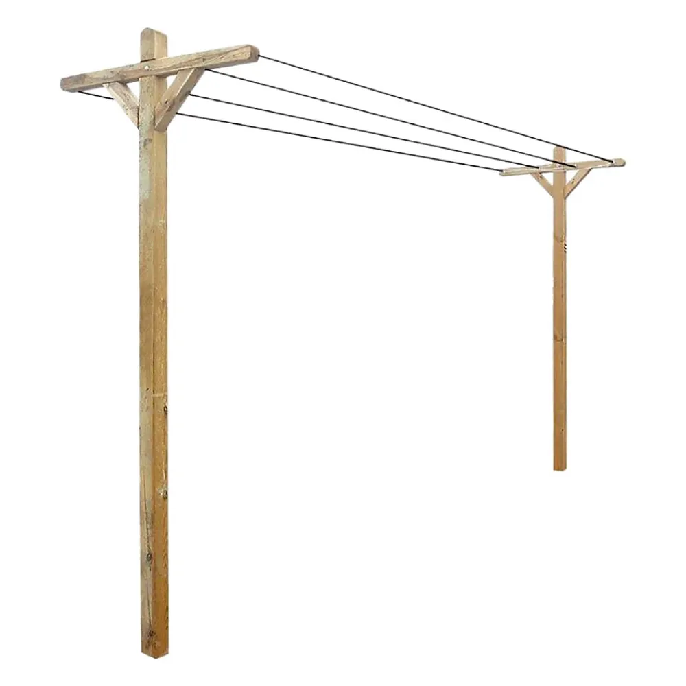 Cémonjardin Kit étendoir à linge extérieur Séville + 2 supports à fixer