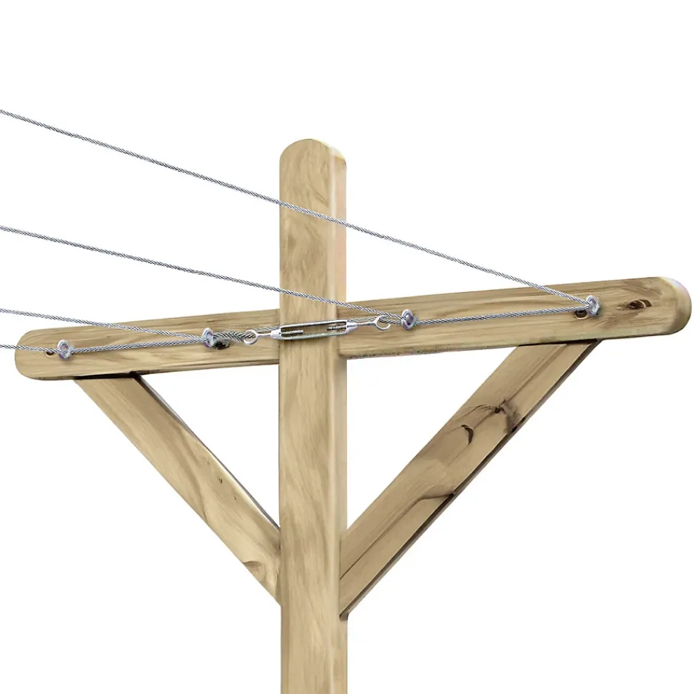 Etendoir À Linge|Cémonjardin Kit étendoir à linge extérieur Séville premium + 2 supports poteaux à fixer