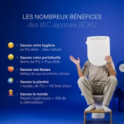 Bidet|Boku Kit WC japonais à poser - Bidet - autonettoyant - non électrique