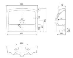 Lavabo|Kolo by Geberit Rekord Lavabo suspendu 50x38cm, avec perçage et débordement (K91952000)