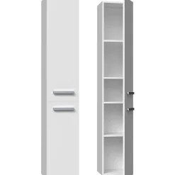 Topeshop KOMMA - Meuble salle de bain 2 portes - 31x30x174 cm - Colonne rangement SDB