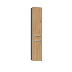 Autres KOMMA - Meuble salle de bain 2 portes - 31x30x174 cm - Colonne rangement SDB