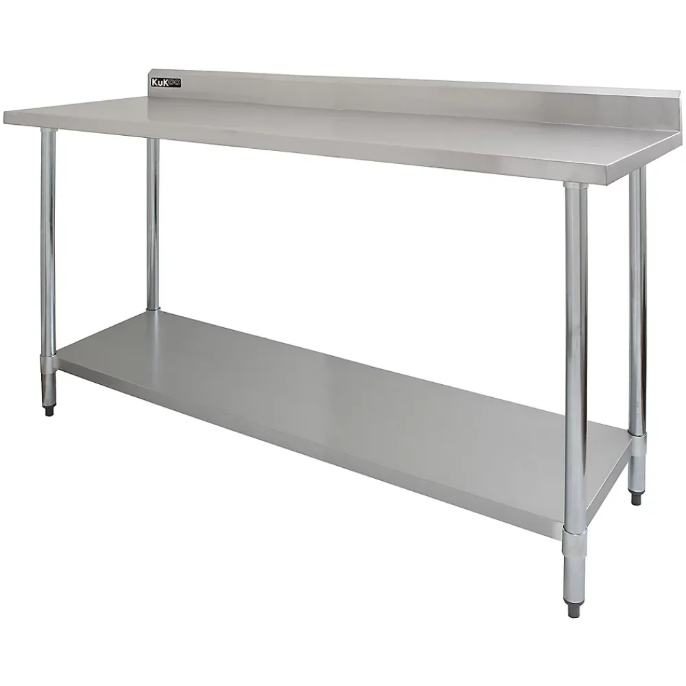 MonsterShop KuKoo Table de Travail en Inox - 180 x 60 x 90 cm