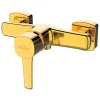 Invena Laiton Dore Robinet Douche Salle de Bain Levier Unique Mural Melangeur