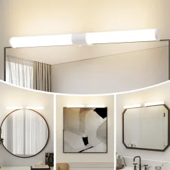 Nettlife Lampe de miroir de salle de bain LED 40 cm 6 W IP44 4 000 K