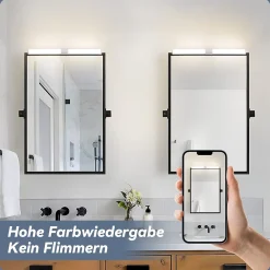 Nettlife Lampe de miroir de salle de bain LED 40 cm 6 W IP44 4 000 K